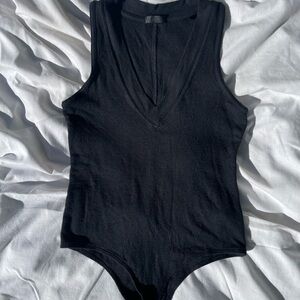 ATM Anthony Thomas Melilo  V-neck stretch body suit